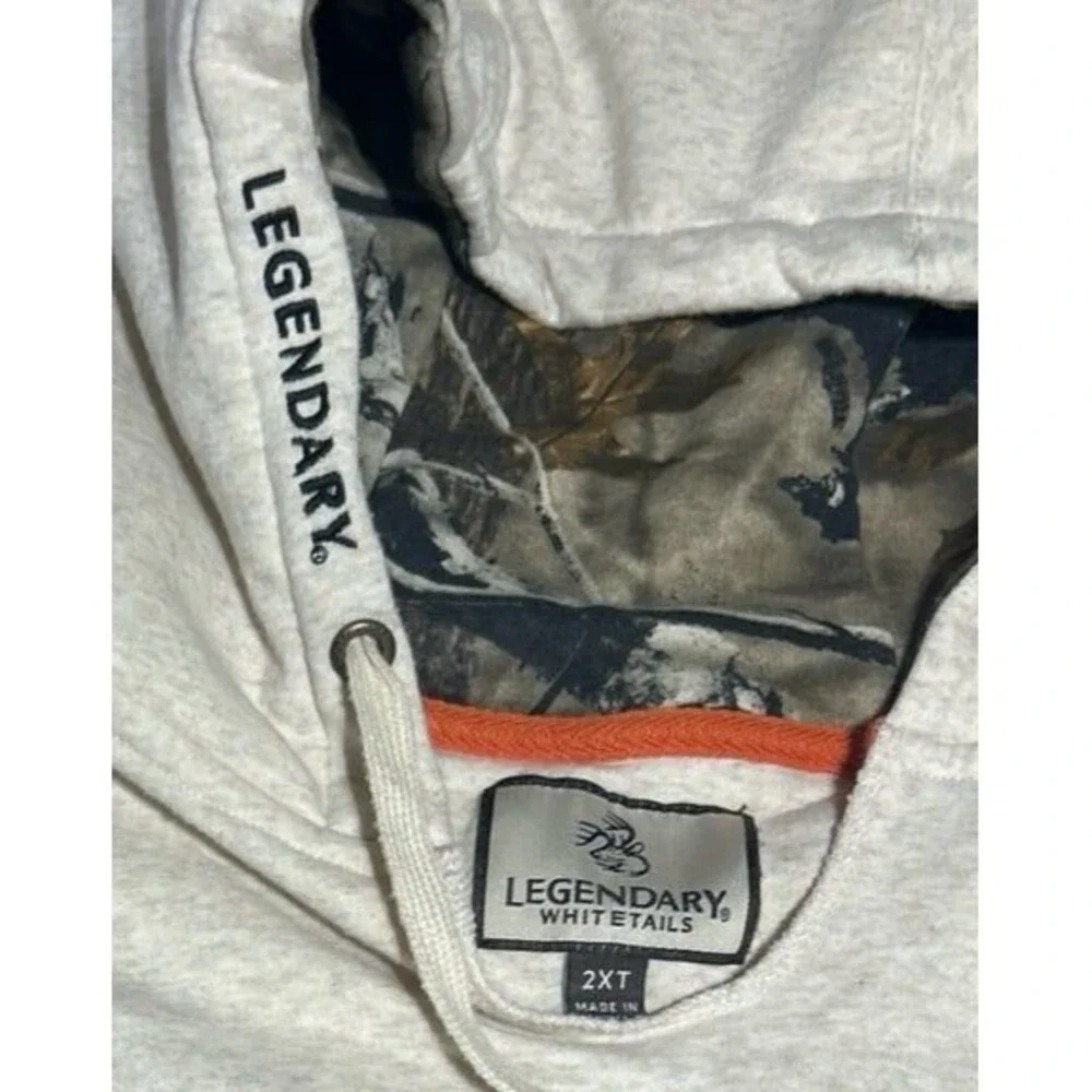 Legendary Whitetails Men's 2XT Oatmeal Heather Camo Accents Graphic Hoodie